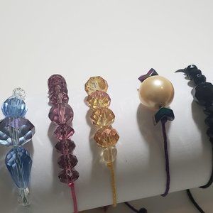 SET of 5 Unisex BRACELETS Fully Adjustable - Approx. best fits 5.5”-8” wrists